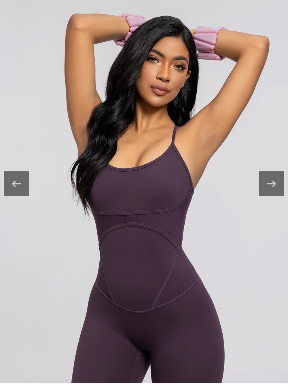 betterME Plum Jumpsuit Contrology Crossback Bodysuit Catsuit S $99 New